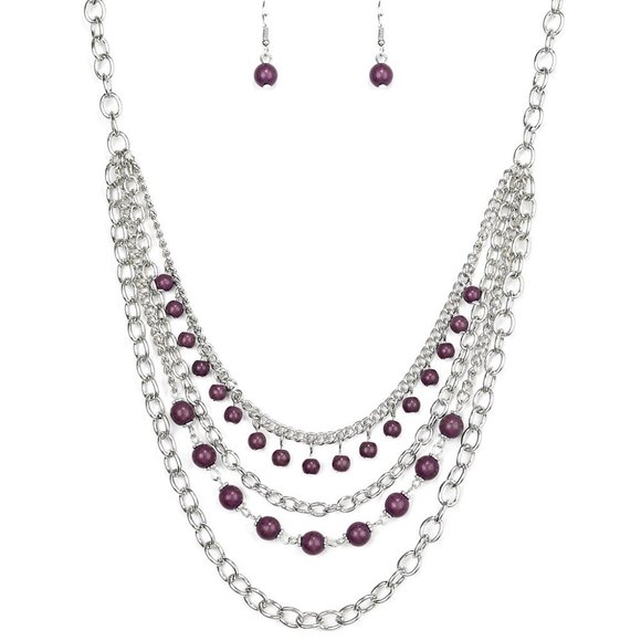 Ground Forces Purple Necklace - Picture 2 of 3